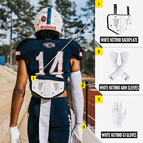 Nxtrnd Football Back Plate, Professional Football Backplates For Shoulder Pads (White, Adult) #TOP4