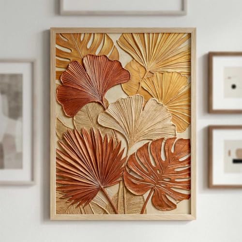 Image of kotart Floral Wall Art Home Decoration | Aesthetic BohoPaintings With Frame For Living Room Bed Room Hotel Wall Decor Digital Reprint (19x25 inch)