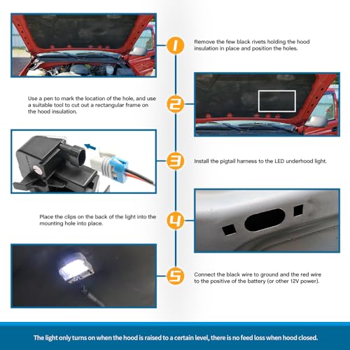LED para capó Chevy Silverado/GMC Sierra 2003-2006 miniatura 7