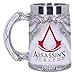 Nemesis Now B5296S0 Officially Licensed White Game Tankard, Resin w. Stainless Steel Bierkrug, offiziell lizenziert, Assassins Creed, Kunstharz mit Edelstahl, multicolor, 15.5cm