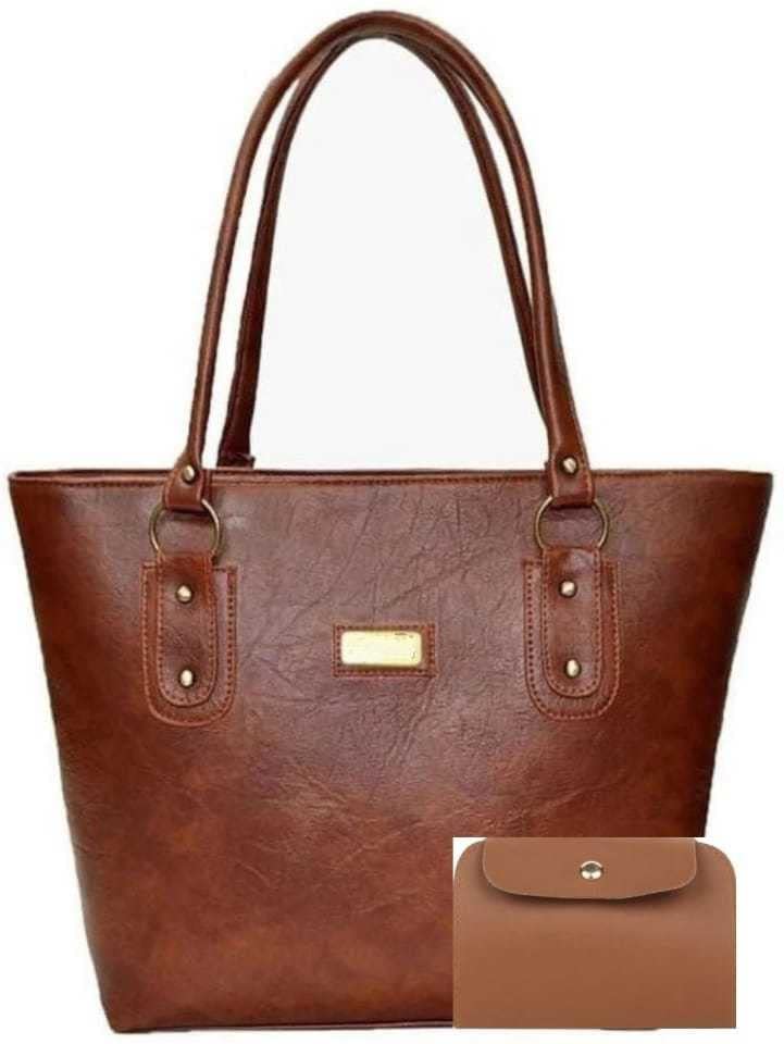 Women Brown Hand-held Bag (Pack of: 2)-image-12