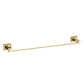 Fine-x Towel Rod | Towel Hanger Towel Rack for Bathroom/ Stand/Bathroom Accessories (24 Inch ) Gold Colour