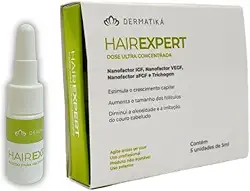 Ampola Crescimento Capilar Hair Expert Dose Ultra Concentrada 5uni 5ml Dermatiká Cabelo Renovado
