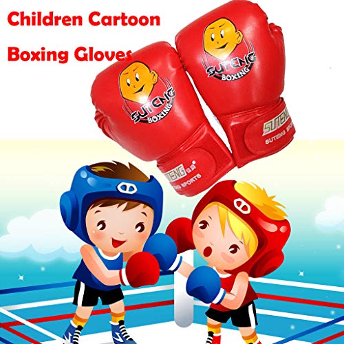 Dasuy Boxing Gloves for Kids Children Junior Training Boxing Gloves Youth Punching Bag Kickboxing Muay Thai Gloves (Black, 1 Pair) - Thumbnail 2
