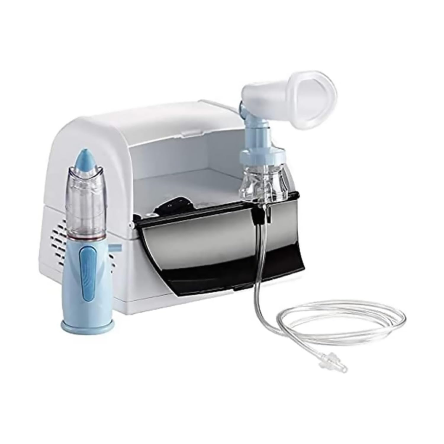 Nebula Air Liquide - Sistema de aerosol para aerosolterapia , adultos y niños, contiene ducha Nasal Rinowash y mascara Nebula Spacer