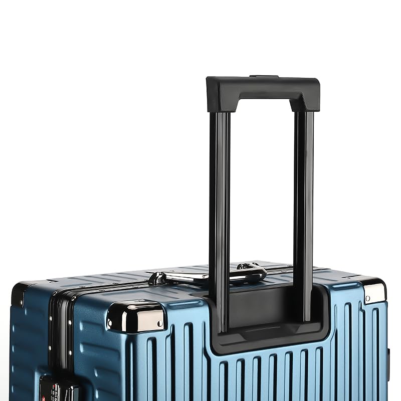 It’Go Aluminiumrahmen-Hartschalenkoffer L – ABS-Gepäck mit Metallecken, TSA-Schloss & 4× 360° Spinnerrollen, großer Reise-Trolley für Urlaub & Flugreisen – Blau