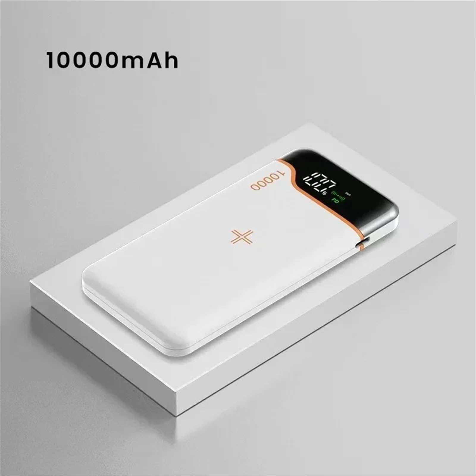 Power Bank Wireless 20000mAh 22,5W Carica Super Veloce 15W Grande Capacità Compatibile Con Iphone Compatibile Con Xiaomi (Size : 10000mAh White)