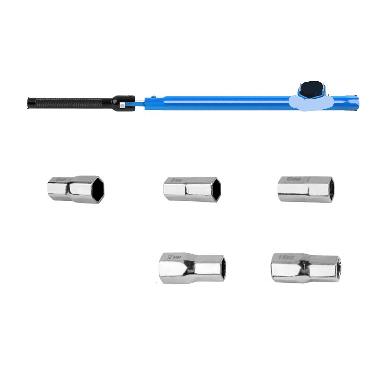Clé à robinet monobloc Jeu de clés à douilles for réparation robinet, accessoires faciles utiliser, écrou arrière plombier 8 14 mm, outils main la maison(6Pcs Blue)