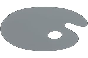 New York Central Grey Tempered Glass Palette 10x14” Oval