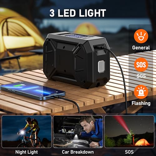 Image of Pumptiva Tire Inflator Portable Air Compressor, 3X Faster Portable Tire Inflator for Car 150PSI Air Pump for Car Tires with LED Light, Auto Shut-Off for Motorcycle, Bicycle, Bike, Ball (Dark Grey)