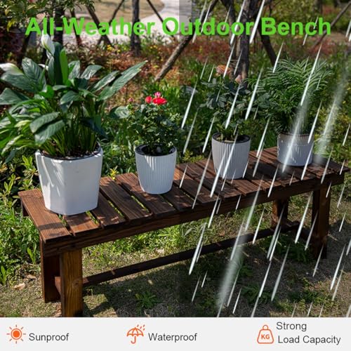 Banc d'extérieur robuste avec forte capacité de charge pour le jardin - 5