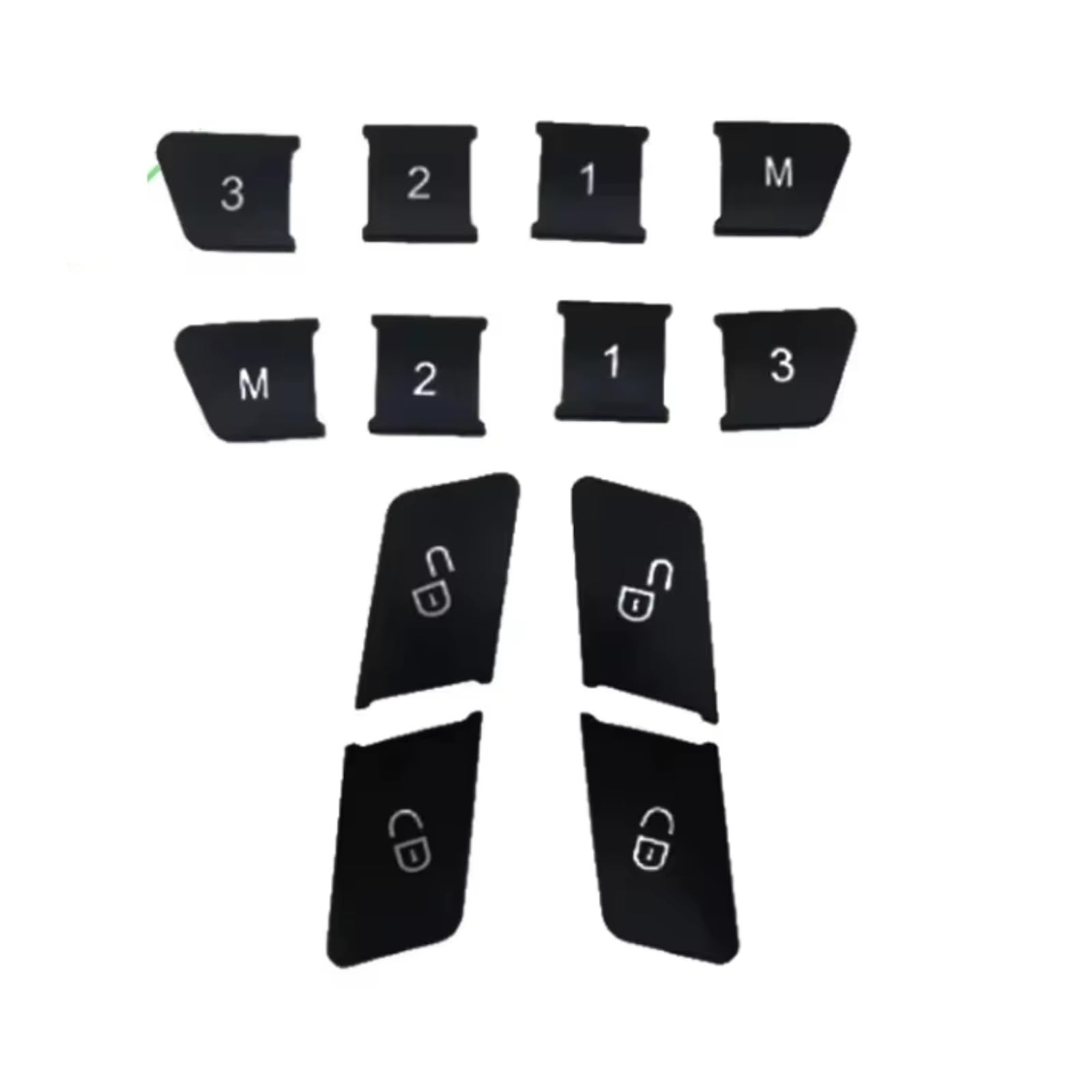 Wsbojxth Black Repair Patch Compatible With Benz A C E Class W204 W212 For Cla Gla Glk Gle Cls Gl Ml Car Door Seat Memory Lock Button Cover Stickers(Black)