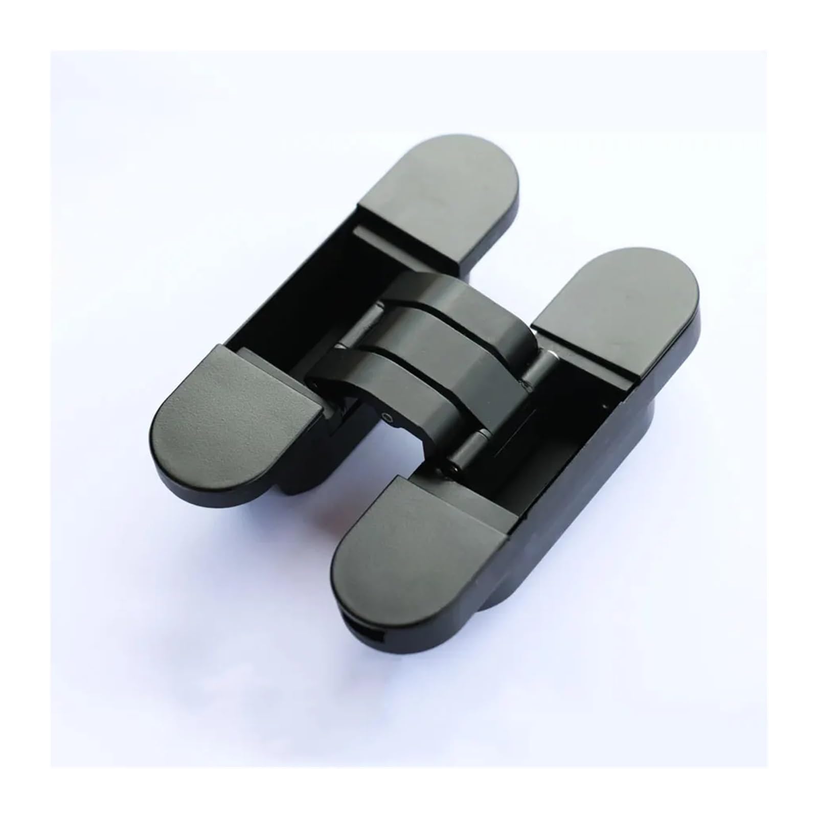 1pcs 180 Degree zinc Alloy 3D Adjustable Invisible, Hidden Door Hinge max Load Capacity 60kg Hinge for Heavy Door Concealed Hinges(B1lack)