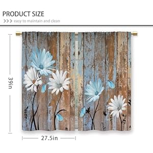 Bluefarmhouseflowerkitchencurtainswoodenbarnplanksmallshortcafewindowcurtainsrusticbutterflycountryspringfarmbathroomdrapestreatmenttiercurtains2panels275x39inch Urban Country Home Decor Blue farmhouse flower kitchen curtains wooden barn plank small short cafe window curtains rustic butterfly country spring farm bathroom drapes treatment tier curtains 2 panels 275×39 inch urban country home decor