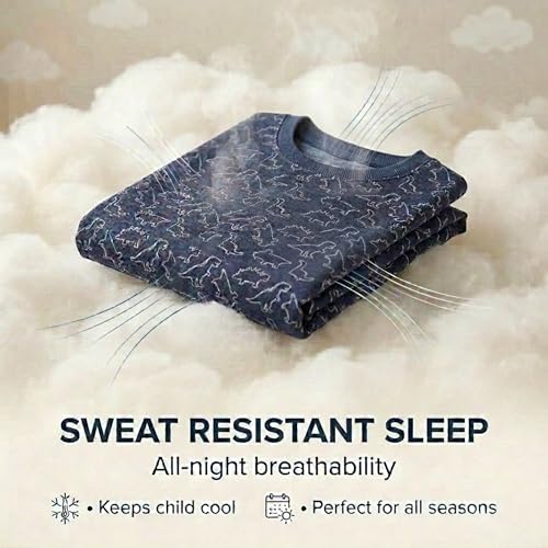 Image of The Mom Store Kids Cotton Night Suit for Boys and Girls | Soft Breathable Night Dress for Kids Boys and Girls | Printed Nightsuit Pajama Set | Comfortable All-Season Sleepwear for Daily Use