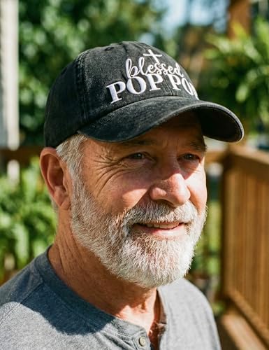 Image of InnoBeta Blessed Pop Pop Gifts Hat for Grandpa, Poppop Gifts for Fathers Day, Christmas, Birthday, Adjustable Embroidered Baseball Cap
