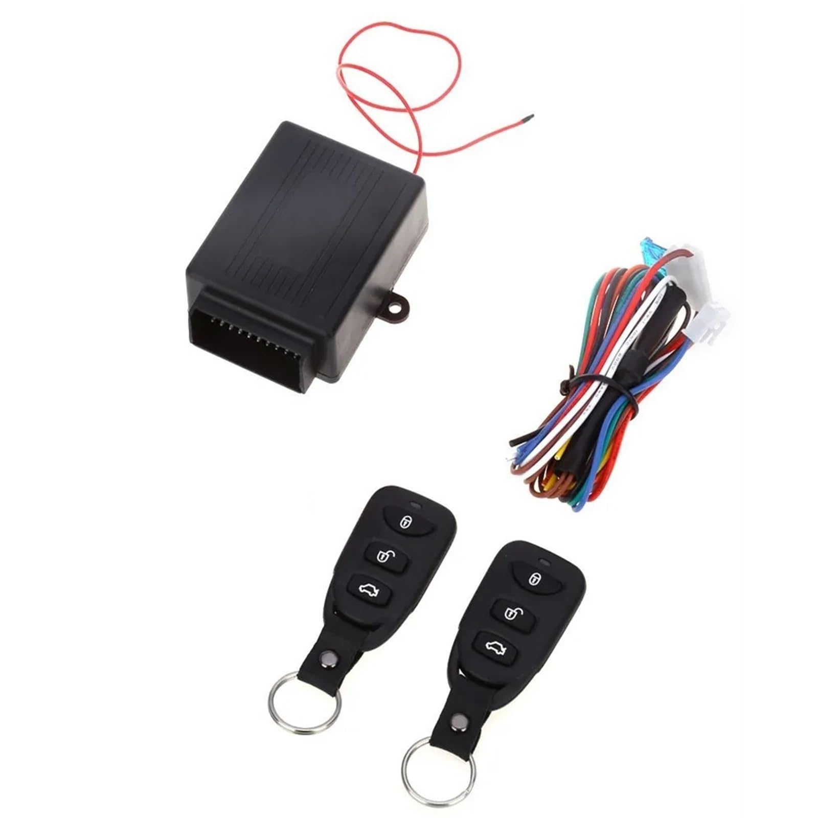 Kit de Cerradura Puerta Universal for Coche, Sistema Entrada sin Llave, Cierre Centralizado con Control Remoto, 12V