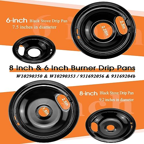 Compare Electric Stove Burner Drip Pans W10288051& MP22YA Electric