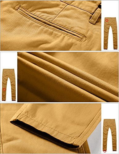 Image of Match Mens Regular-Fit Casual Flat Front Chino Pants