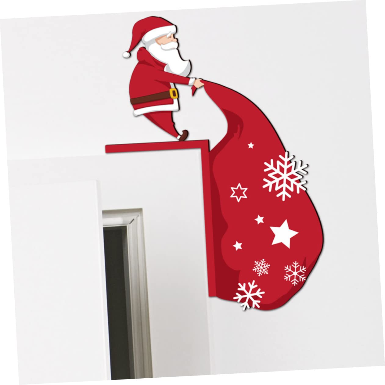 TOPBATHY 5 Piezas De Decoración Navideña Pegatina De Pared Decoración Amaderada Adorno De Puerta De Navidad Marco De Esquina De Puerta De Navidad Puerta Delantera Letrero De Navidad