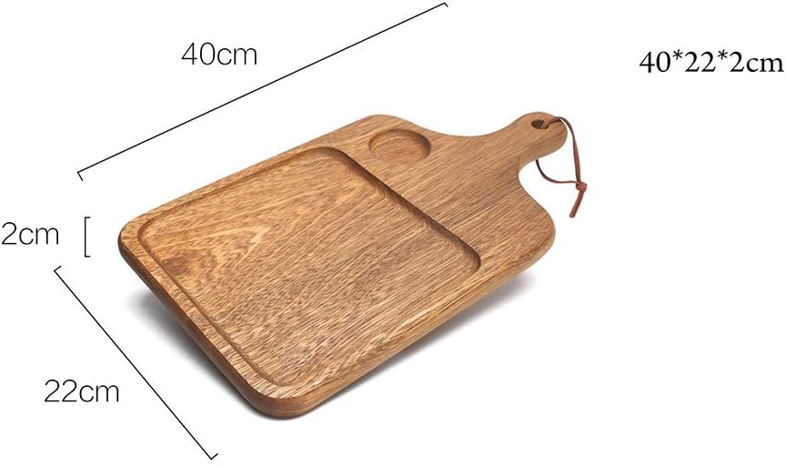 Chopping Board Wooden Breadboard with Grooves and Hanging Holes Cutting Board/Dessert Tray 40222cm Gift for Family (Color : 40x22x2cm) (40x22x2cm)