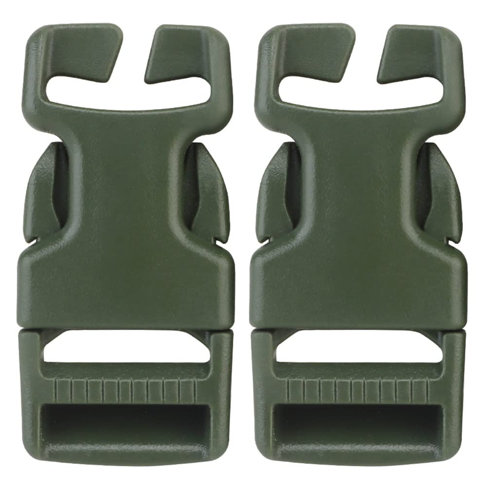 YASHALY 2pcs 1'' Secure and Reliable Tactical Quick-Release SRB QASM Buckles Side Release Buckle for Heavy-Duty Use, Od, One size