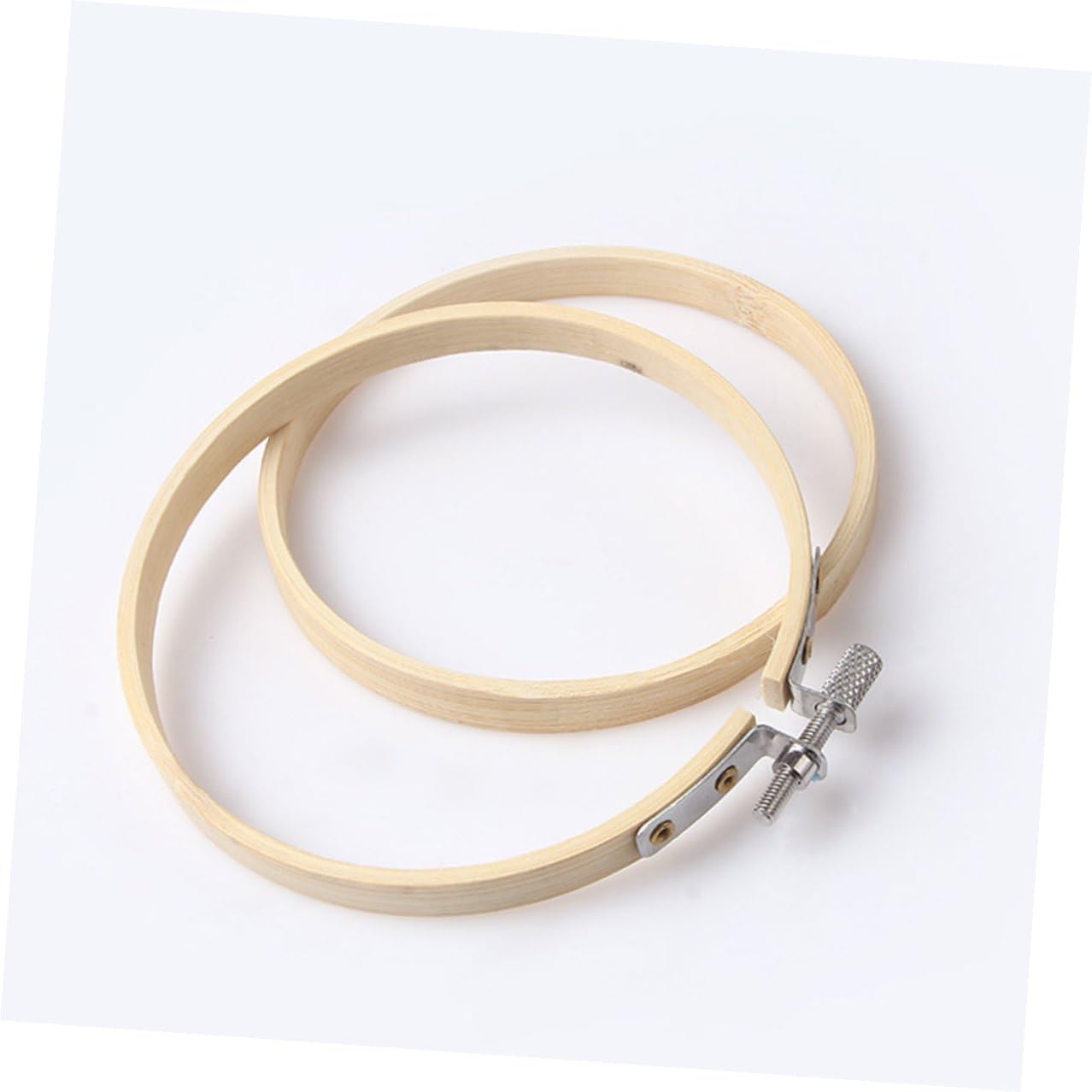 SHINEOFI Kit di 10 Cerchi per Ricamo in Bambù Phyllostachys Pubescens, Telaio per Punto Croce, Fissaggio Tessuto Stabile, per Principianti e Decorazioni Murali