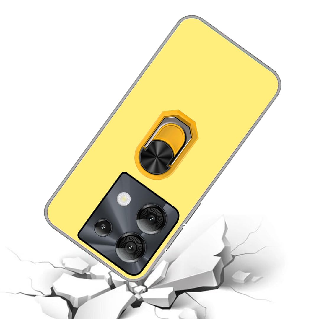 Covthch Compatible For UMIDIGI G9 5G Phone Case, UMIDIGI G9 G9T G9C G9A 2024 6.75 Case, Metal Ring Holder Kickstand Resilient Silicone Rubber TPU Flexible Slim Thin Phone Case -Yellow - View #9