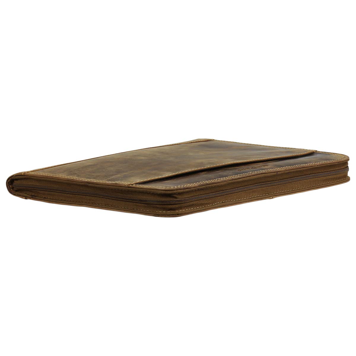 Greenburry Cartellina vintage in pelle, formato A4, marrone, 33,5 x 26 x 2,5 cm