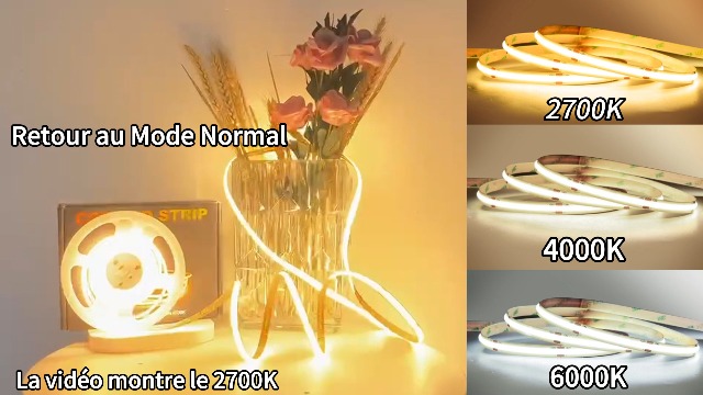 LUXONIC 24V COB Continuous LED Strip 10M, Warm White 3000K, Dimmable LED Lights With Remote Control, Ultra Bright Flexible LED Strip CRI90+ For Cabinet, Home, TV Backlight, Mirror