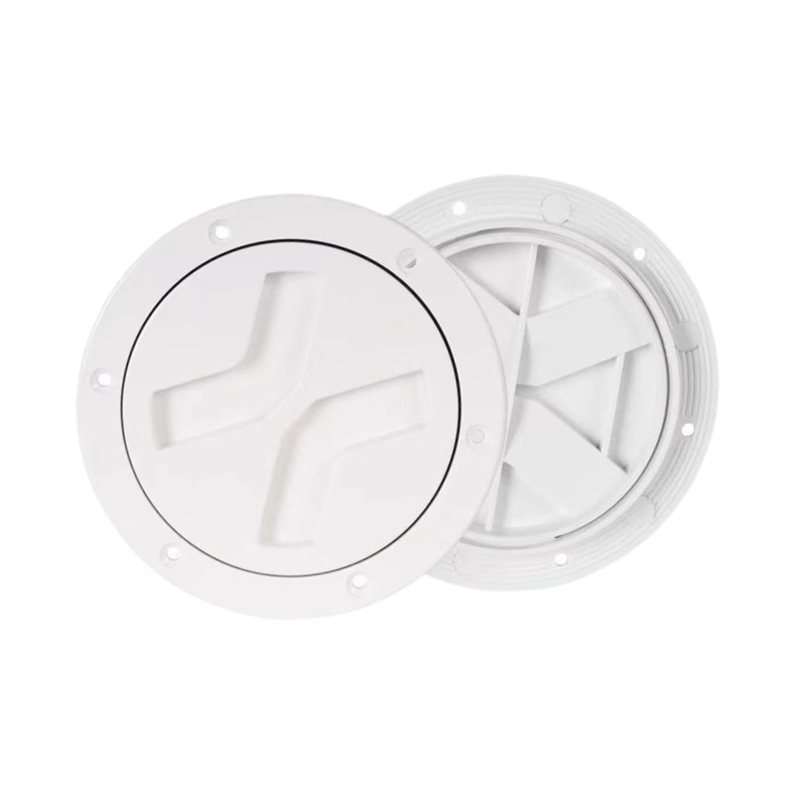 rockible Boat Hatch with Detachable Cover Easy to Install Water Tight Leakproof Professional Round Marine Access Port Hatch Cover, White, 6 Inch
