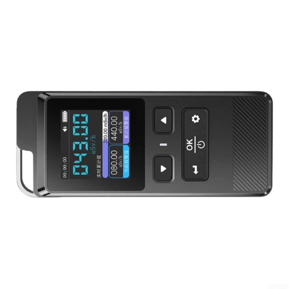 Geiger Counter GC-02 - Detector de radiación nuclear con pantalla LCD grande - Dosímetro portátil para monitoreo de rayos X gamma de 106 mm