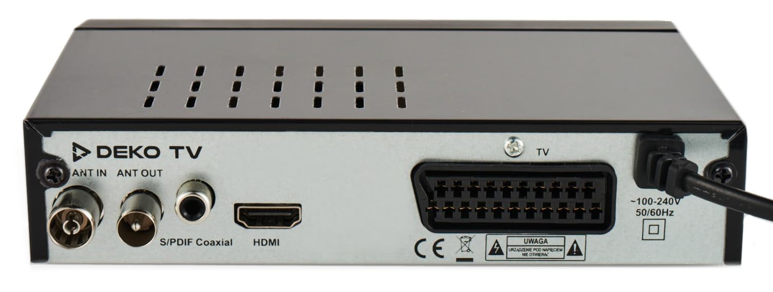 DEKO Decodeur TNT HD pour TV - Boitier TNT DVB-T2 HEVC - Deko TV Pro H265 - Main 10 Bit - USB WiFi Multimédia PVR [2in1 télécommande]