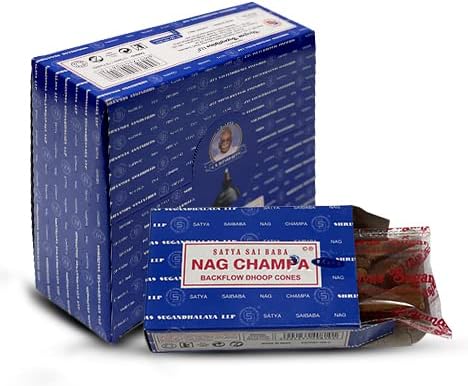 Miniatura 4 de Nag Champa - Conos de incienso de reflujo para cascada, fuente de humo aromático, paquete de 12