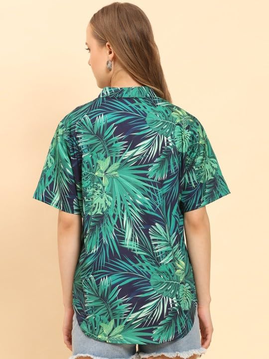 Image of Trendy Queen Printed Straight Mandarin Neck Shirt for Women's | Tops for Woman Shirts | Shirt for Women Stylish Western (SD775 S)