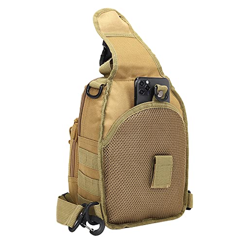 Otdseeker Tactical Sling Bag,Tactical Backpack For Men,Military Edc Bagpack,Mens Shoulder Bag,Daily Sports Bag For Men (Khaki) #TOP4