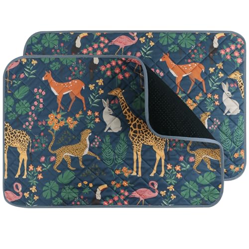 IEUUMLER 2PCS Alfombras Lavables para Perros, Almohadillas de Entrenamiento Absorbente rápido, súper absorbentes, Impermeables EU013