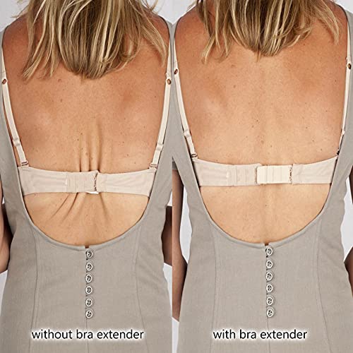 2 Hook Bra Extenders:easily attaches to bras to increase band size during weight gain, pregnancy & maternity,3 pack(white,beige and black) × 23