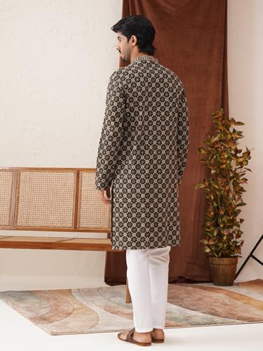 Image of Jompers Embroidered Kurta Pyjama Set For Men (,)