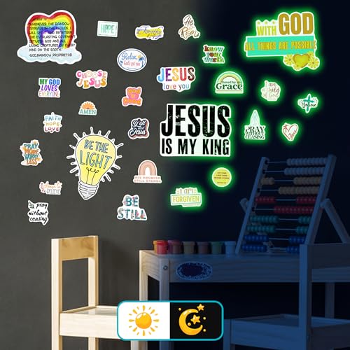 Sticker de pared bíblico luminoso con adhesivo miniatura 3