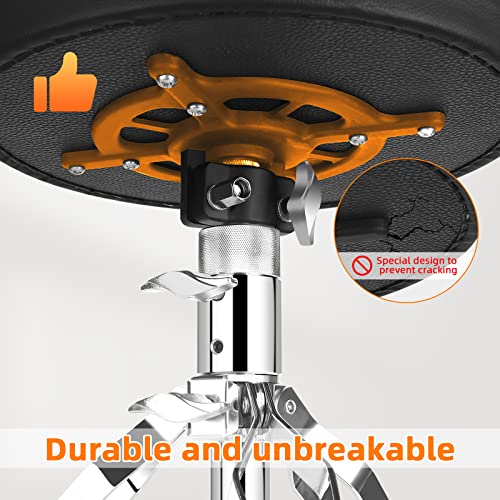 Growdaily DT-02 Drum Throne Seat,Adjustable Stool Drum Universal Thick Padded Drum Throne Drummer Stool thumb #4