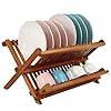 Utoplike Teak Dish Drainer Rack Collapsible 2 Tier Dish Rack Dish Drying Rack Foldable Plate Organizer Holder for Kitchen Compact Utoplike Teak Dish Drainer Rack Collapsible 2 Tier Dish Rack Dish Drying Rack Foldable Plate Organizer Holder for Kitchen Compact