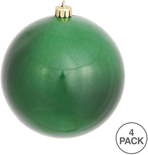 Miniatura 5 de Vickerman 4 adornos de bolas perforadas con acabado