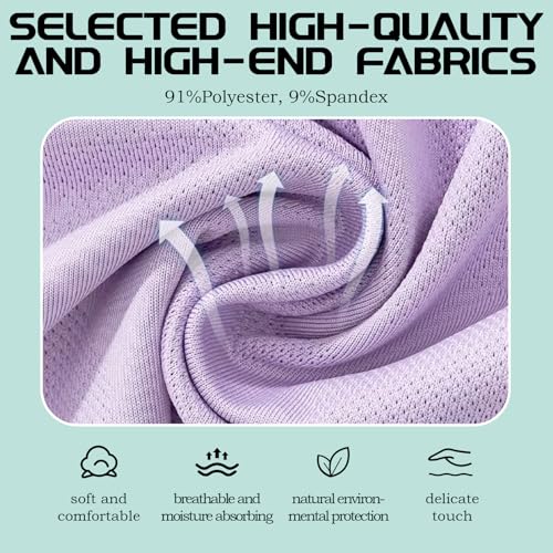 Amur Leopard Jogginganzug Kinder Mädchen Trainingsanzug Jungen 2tlg Kurzarm T-Shirt & Shorts Atmungsaktive Sommer Outfit für Outdoor Sport Laufen, Lila + Weiß, 140-146 (Etikettengröße: 10Y/155)