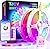 TJOY 200ft Bluetooth LED Strip Lights, Long Strip Lighting Music Sync, RGB Color Changing LED Lights for Bedroom with Remote,Smart Phone APP Control, Ceiling Living Room Decor (APP+Remote+Mic/2 Roll)