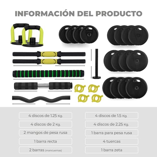 Encuentra la mejor selección de Set pesas 50kg que puedes comprar esta semana. 21 Imagen adicional