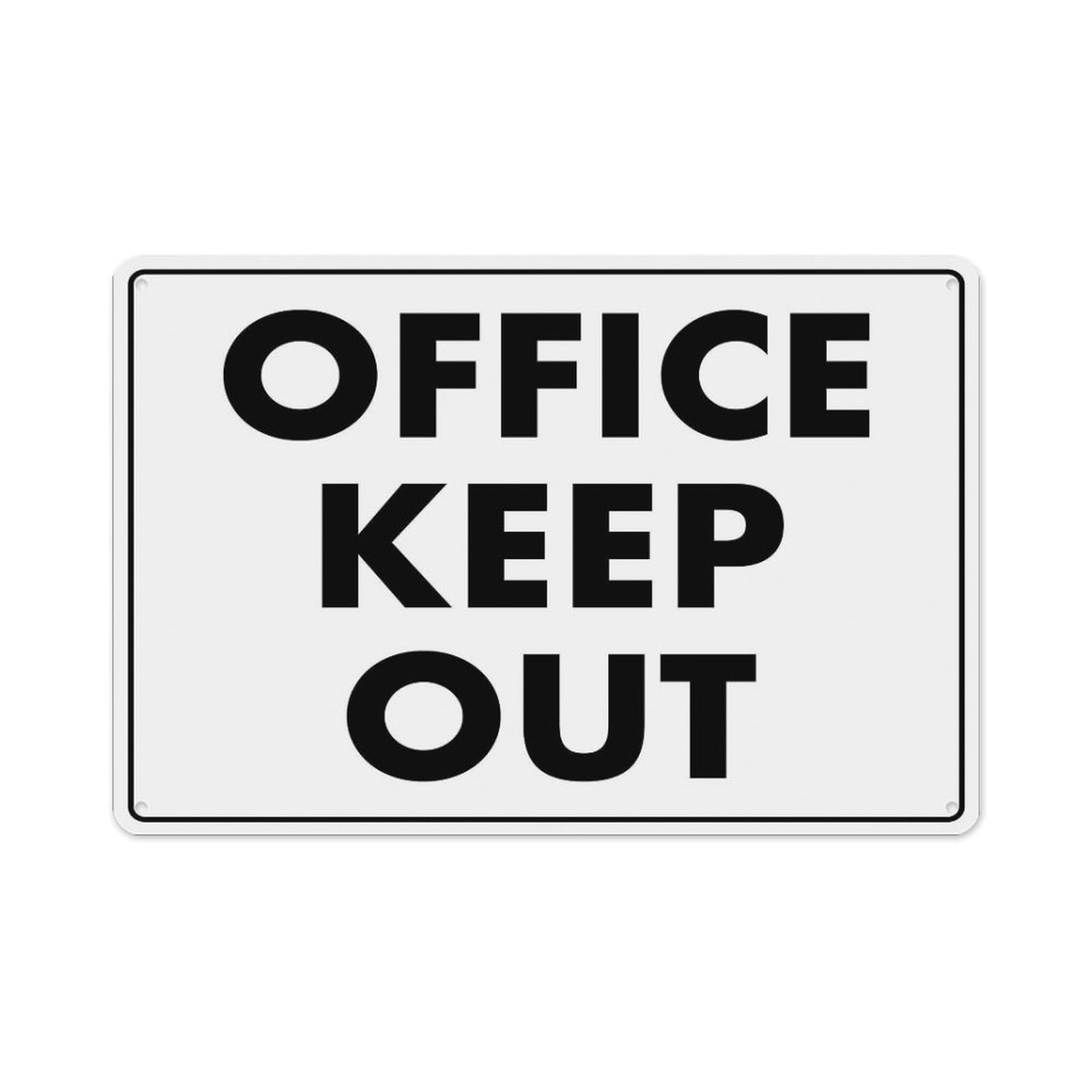 Peiyeety A08 Office Keepsign Aluminum Tin Warning Signs For Home Outdoor Garden 12X16 Inches