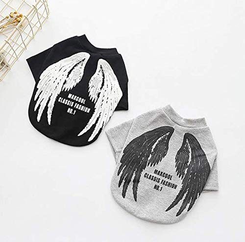 Sweater Wings for Small Dog Puppy Cat Fancy Paws (L, Grey)