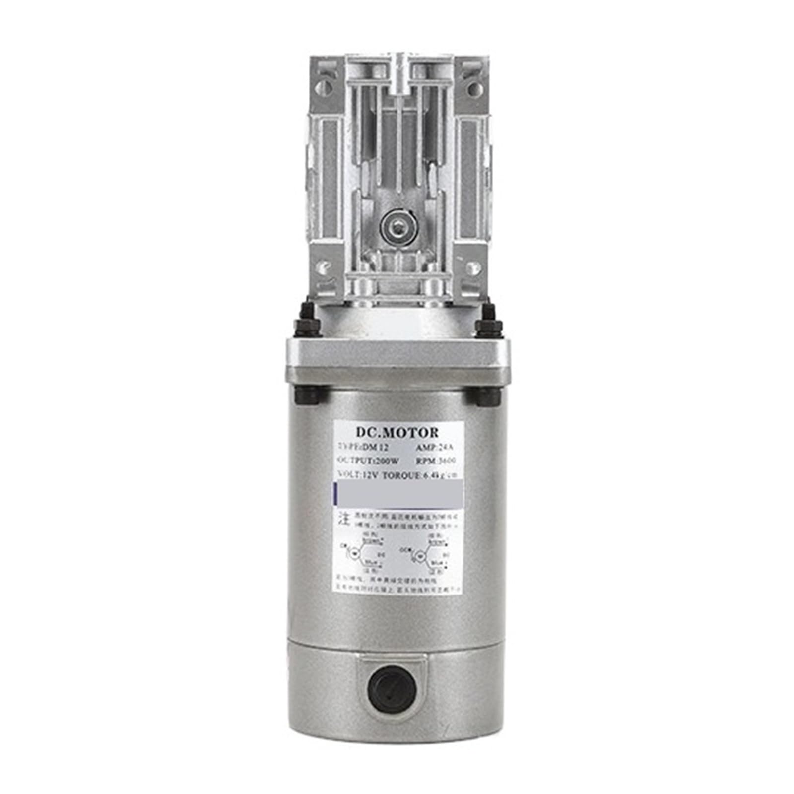 DC12V 24V 120W 200W Turbine Reducer RV040 50K Turbine Worm Reducer Speed Regulating Motor(12V 120W 50K)