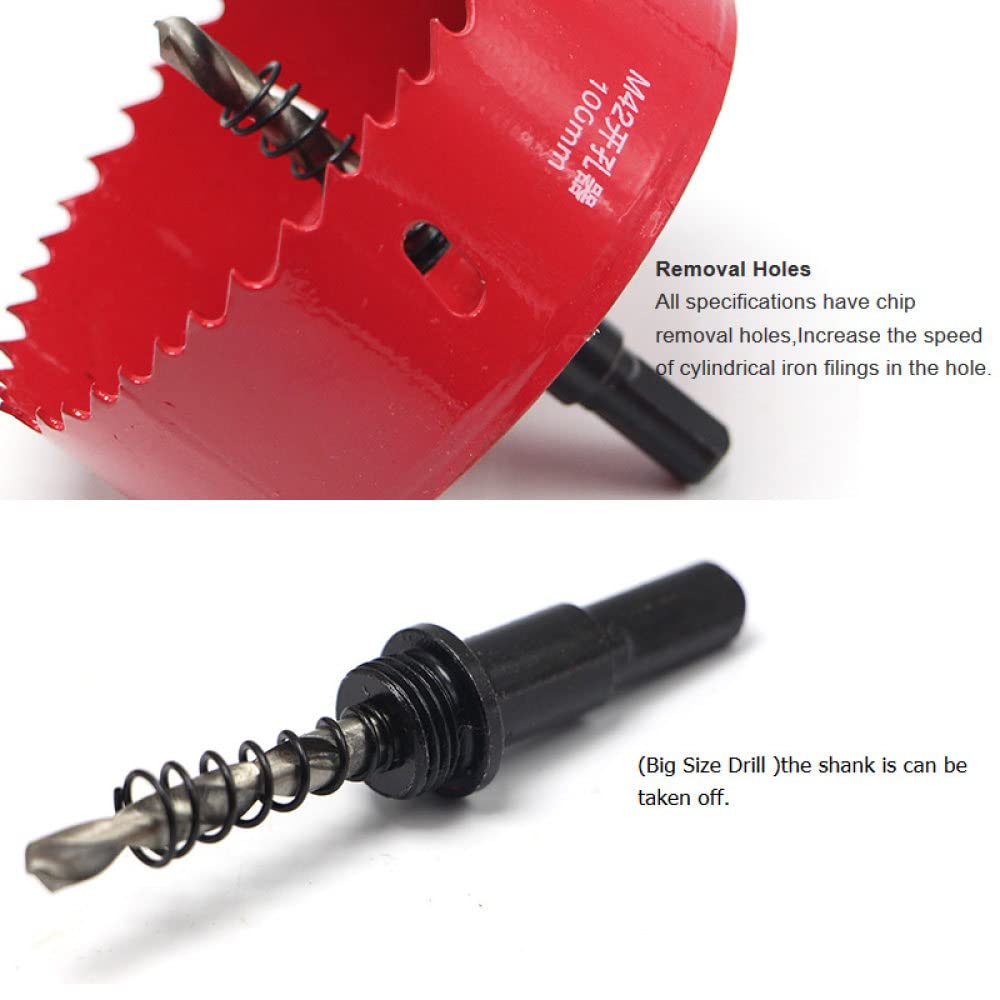 Broca de taladro de madera bimetálica de 16-200 mm para carpintería, broca de bricolaje para madera, 130 mm, 1 pieza
